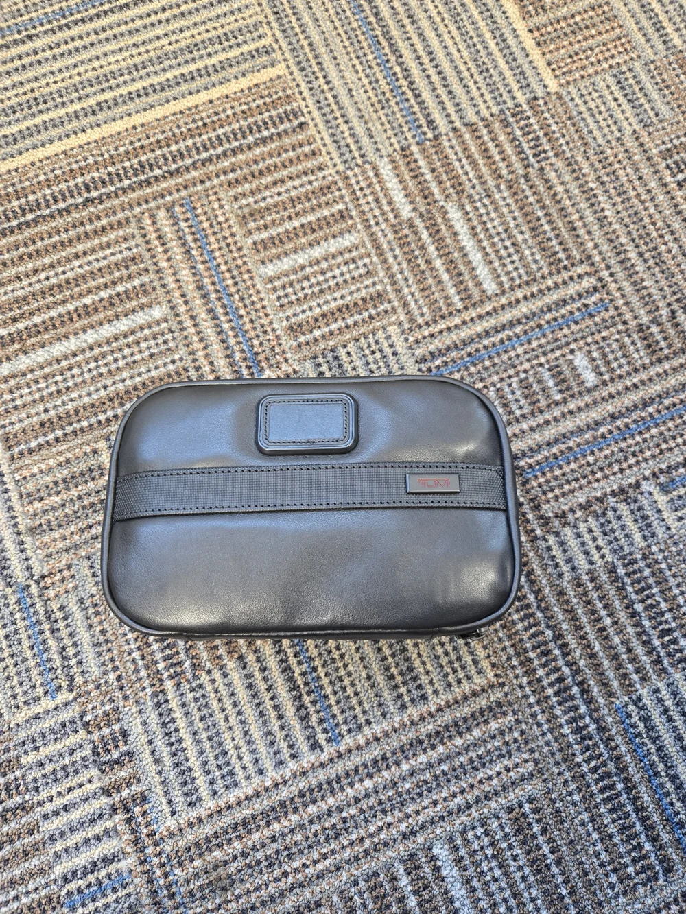 Tumi Black Leather Toiletry Case